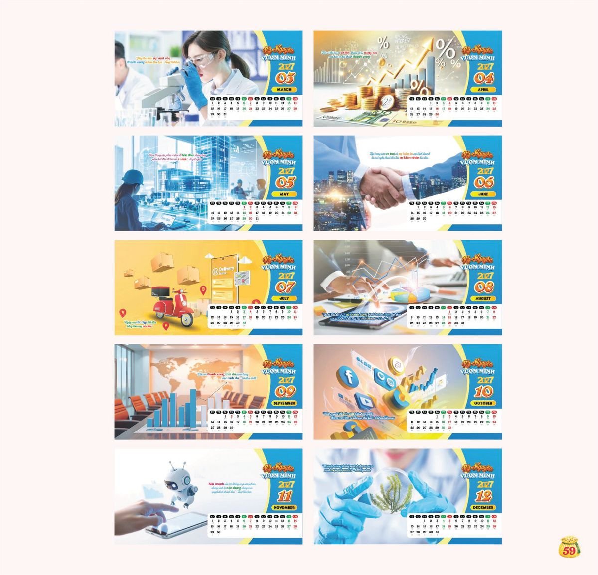Lịch Bloc Siêu Cực Đại 2027 TDM TDM57 Cung Cấp Lịch Tết Doanh Nghiệp TP.HCM