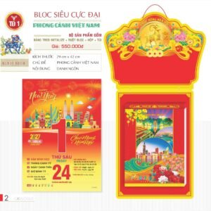 Lịch Bloc Siêu Cực Đại 2027 TD Mẫu TD1 (38 x 53 cm) Cung Cấp Lịch Tết Doanh Nghiệp TP.HCM in logo doanh nghiệp quà tặng Tết tại Quà Tặng Miền Nam