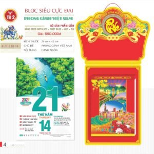 Lịch Bloc Siêu Cực Đại 2027 TD Mẫu TD2 (38 x 53 cm) Cung Cấp Lịch Tết Doanh Nghiệp TP.HCM in logo doanh nghiệp quà tặng Tết tại Quà Tặng Miền Nam
