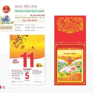 Lịch Bloc Siêu Đại 2027 TD Mẫu TD21 (20 x 30 cm) Cung Cấp Lịch Tết Doanh Nghiệp TP.HCM in logo doanh nghiệp quà tặng Tết tại Quà Tặng Miền Nam