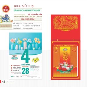 Lịch Bloc Siêu Đại 2027 TD Mẫu TD24 (20 x 30 cm) Cung Cấp Lịch Tết Doanh Nghiệp TP.HCM in logo doanh nghiệp quà tặng Tết tại Quà Tặng Miền Nam