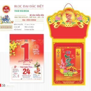Lịch Bloc Đại Đặc Biệt 2027 TD Mẫu TD29 (29 x 41 cm) Cung Cấp Lịch Tết Doanh Nghiệp TP.HCM in logo doanh nghiệp quà tặng Tết tại Quà Tặng Miền Nam