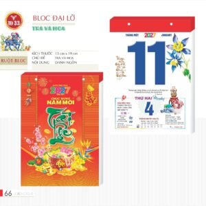 Lịch Bloc 2027 TD Mẫu TD33 (29 x 41 cm) Cung Cấp Lịch Tết Doanh Nghiệp TP.HCM in logo doanh nghiệp quà tặng Tết tại Quà Tặng Miền Nam