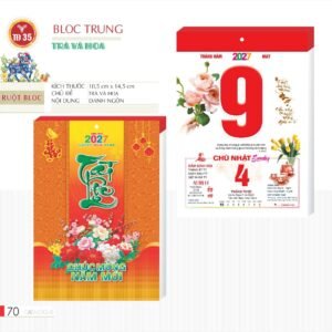 Lịch Bloc 2027 TD Mẫu TD35 (29 x 41 cm) Cung Cấp Lịch Tết Doanh Nghiệp TP.HCM in logo doanh nghiệp quà tặng Tết tại Quà Tặng Miền Nam