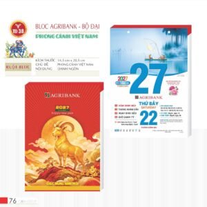 Lịch Bloc 2027 TD Mẫu TD38 (29 x 41 cm) Cung Cấp Lịch Tết Doanh Nghiệp TP.HCM in logo doanh nghiệp quà tặng Tết tại Quà Tặng Miền Nam