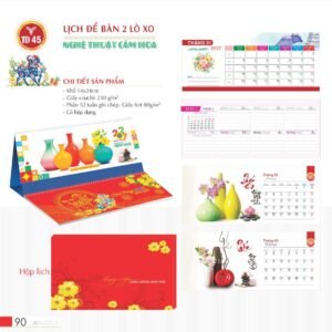 Lịch Để Bàn 2027 TD Mẫu TD45 (14 x 24cm) Cung Cấp Lịch Tết Doanh Nghiệp TP.HCM in logo doanh nghiệp quà tặng Tết tại Quà Tặng Miền Nam