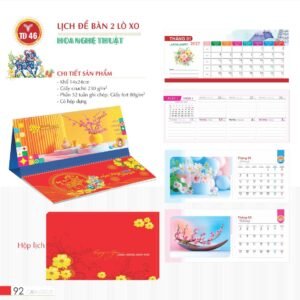 Lịch Để Bàn 2027 TD Mẫu TD46 (14 x 24cm) Cung Cấp Lịch Tết Doanh Nghiệp TP.HCM in logo doanh nghiệp quà tặng Tết tại Quà Tặng Miền Nam