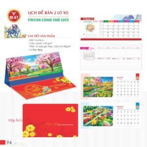 Lịch Để Bàn 2027 TD Mẫu TD47 (14 x 24cm) Cung Cấp Lịch Tết Doanh Nghiệp TP.HCM in logo doanh nghiệp quà tặng Tết tại Quà Tặng Miền Nam