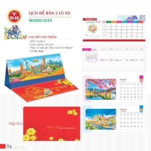 Lịch Để Bàn 2027 TD Mẫu TD48 (14 x 24cm) Cung Cấp Lịch Tết Doanh Nghiệp TP.HCM in logo doanh nghiệp quà tặng Tết tại Quà Tặng Miền Nam