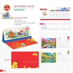 Lịch Để Bàn 2027 TD Mẫu TD49 (14 x 24cm) Cung Cấp Lịch Tết Doanh Nghiệp TP.HCM in logo doanh nghiệp quà tặng Tết tại Quà Tặng Miền Nam