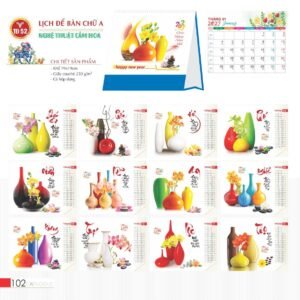 Lịch Bàn Chữ A 2027 TD Mẫu TD52 (19 x 19cm) Cung Cấp Lịch Tết Doanh Nghiệp TP.HCM in logo doanh nghiệp quà tặng Tết tại Quà Tặng Miền Nam