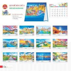 Lịch Bàn Chữ A 2027 TD Mẫu TD56 (19 x 19cm) Cung Cấp Lịch Tết Doanh Nghiệp TP.HCM in logo doanh nghiệp quà tặng Tết tại Quà Tặng Miền Nam