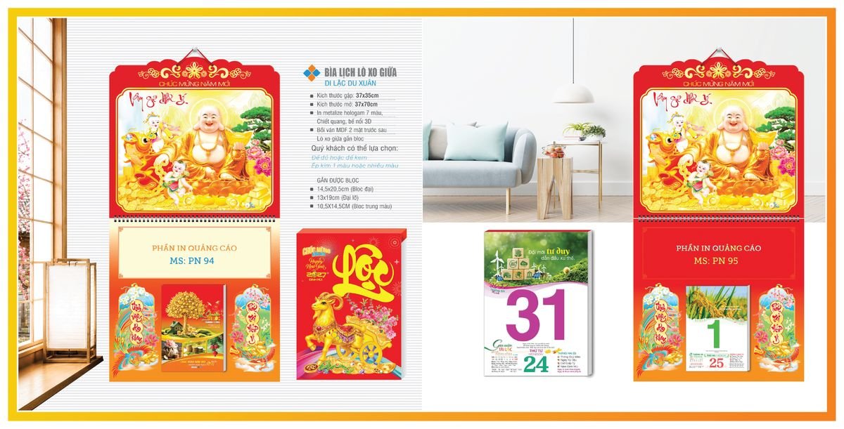 Bìa Lịch Treo Gắn Bloc TPNBIA10 Cung Cấp Lịch Tết Doanh Nghiệp TP.HCM