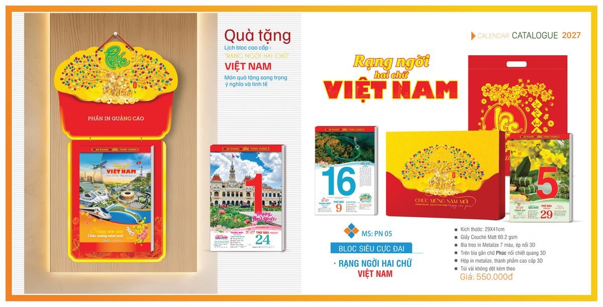 Lịch Bloc Tân Phương Nam 2027 TPNBLOC07 Cung Cấp Lịch Tết Doanh Nghiệp TP.HCM