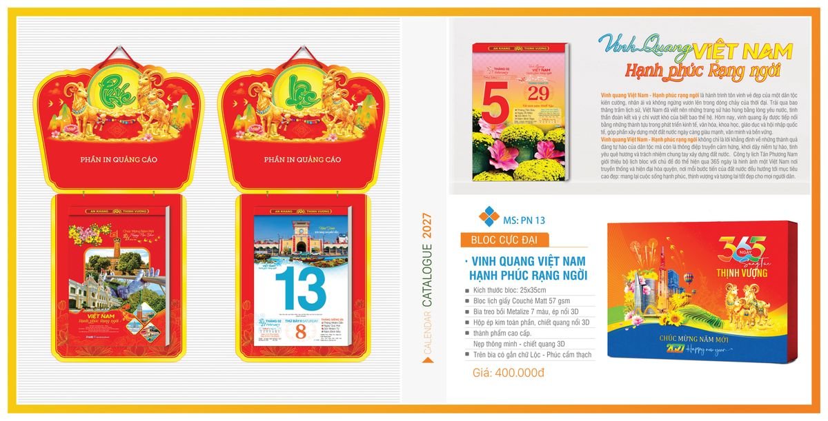 Lịch Bloc TPN 2027 TPNBLOC16 Cung Cấp Lịch Tết Doanh Nghiệp TP.HCM