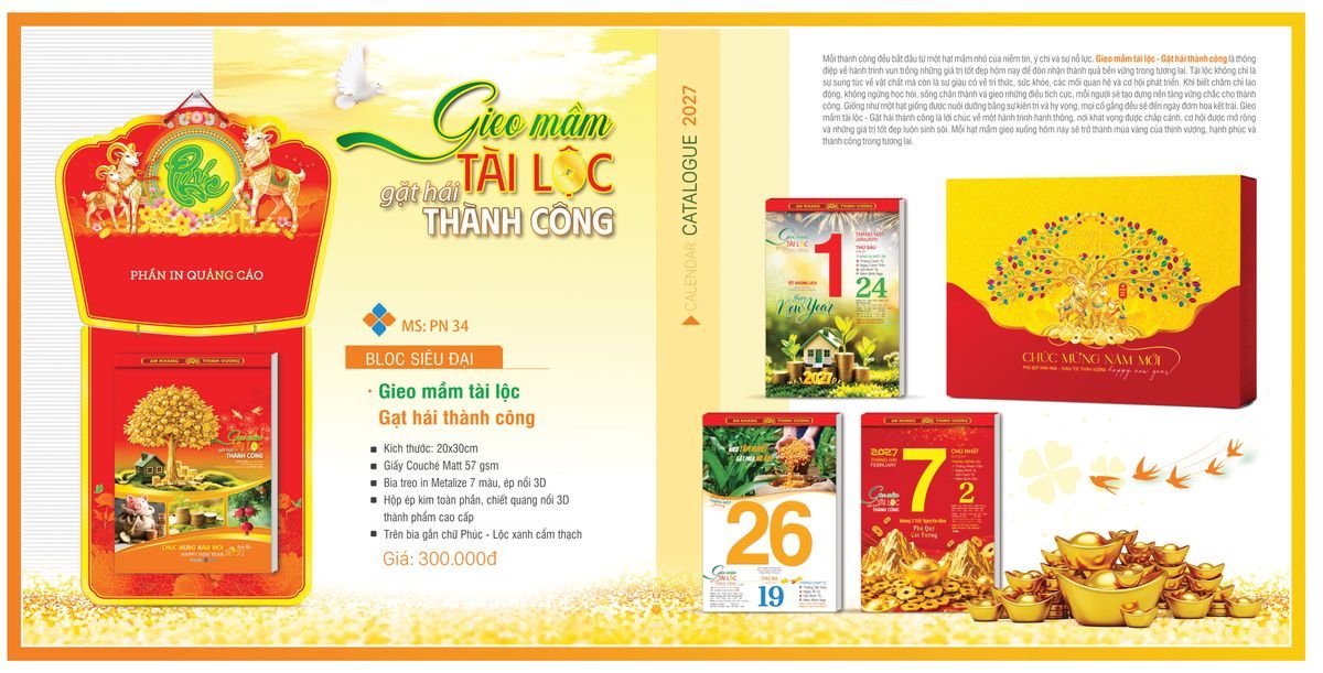 Lịch Bloc TPN 2027 TPNBLOC39 Cung Cấp Lịch Tết Doanh Nghiệp TP.HCM