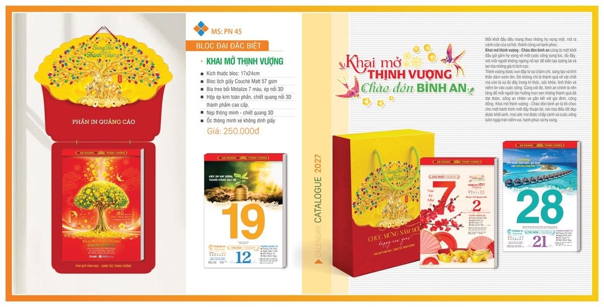 Lịch Bloc TPN 2027 TPNBLOC54 Cung Cấp Lịch Tết Doanh Nghiệp TP.HCM