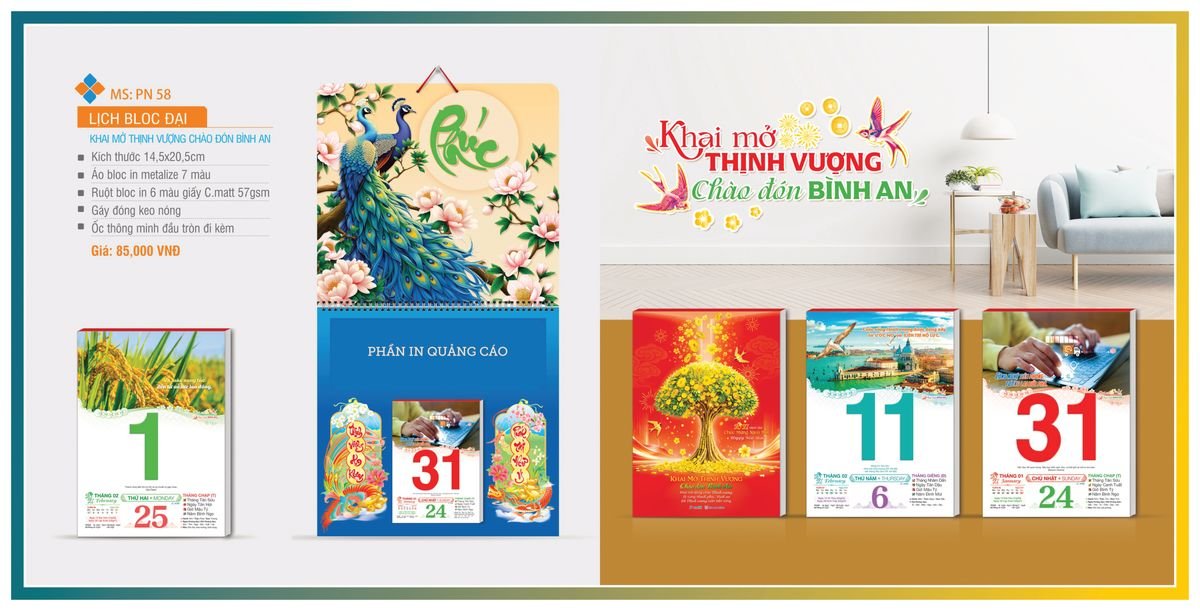Lịch Bloc Tân Phương Nam 2027 TPNBLOC65 Cung Cấp Lịch Tết Doanh Nghiệp TP.HCM
