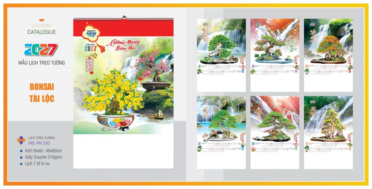 Lịch 7 Tờ Lò Xo TPNLX20 Cung Cấp Lịch Tết Doanh Nghiệp TP.HCM