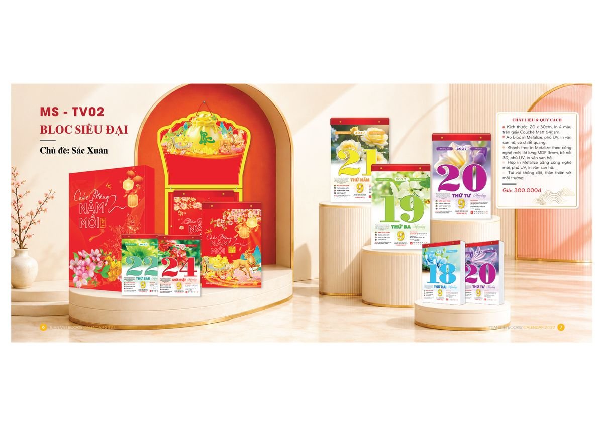 Lịch Bloc Cực Đại 2027 TV02 Cung Cấp Lịch Tết Doanh Nghiệp TP.HCM