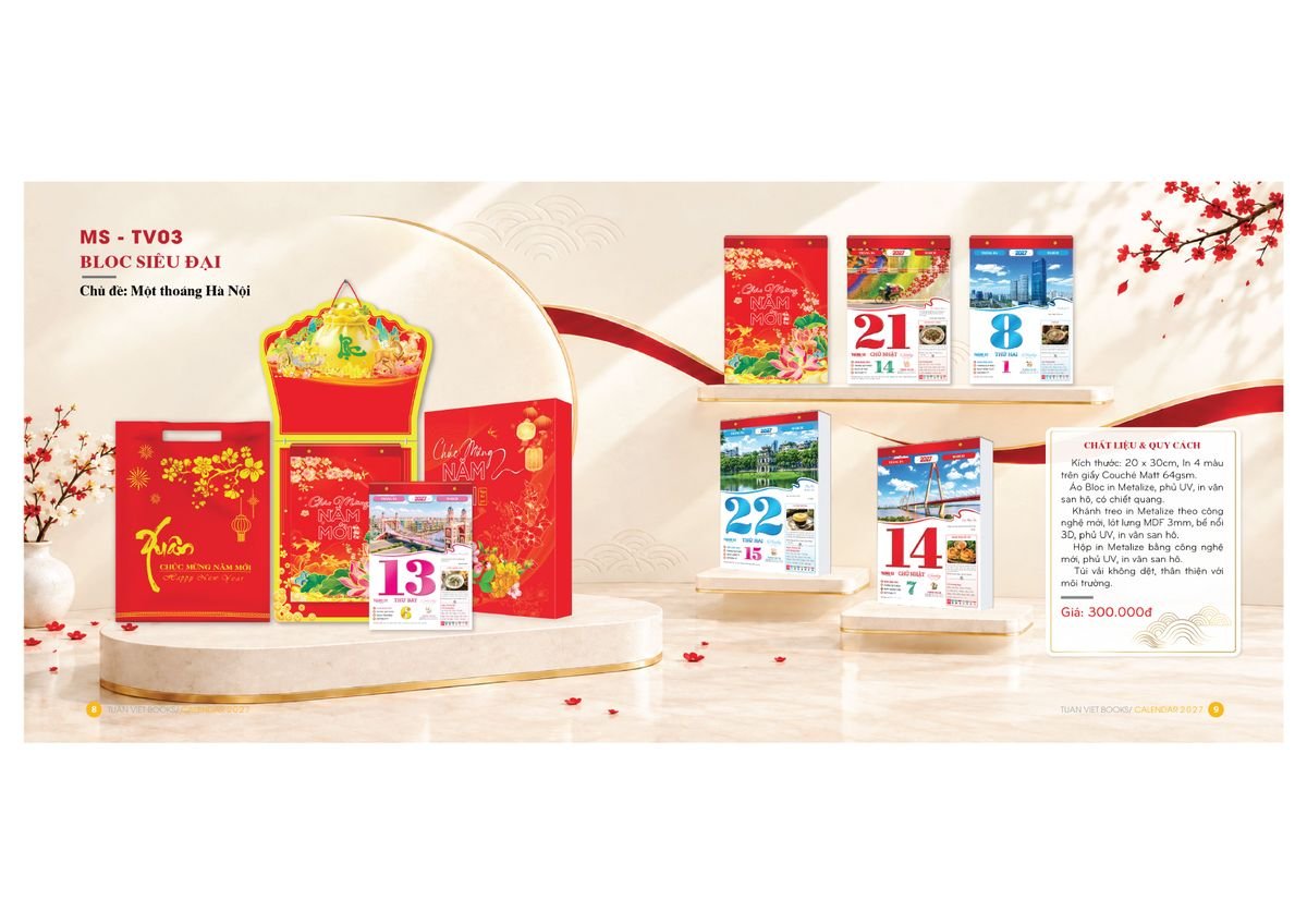 Lịch Bloc Cực Đại 2027 TV03 Cung Cấp Lịch Tết Doanh Nghiệp TP.HCM