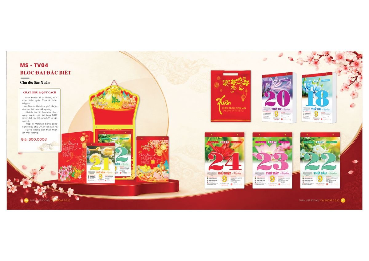Lịch Bloc Cực Đại 2027 TV04 Cung Cấp Lịch Tết Doanh Nghiệp TP.HCM