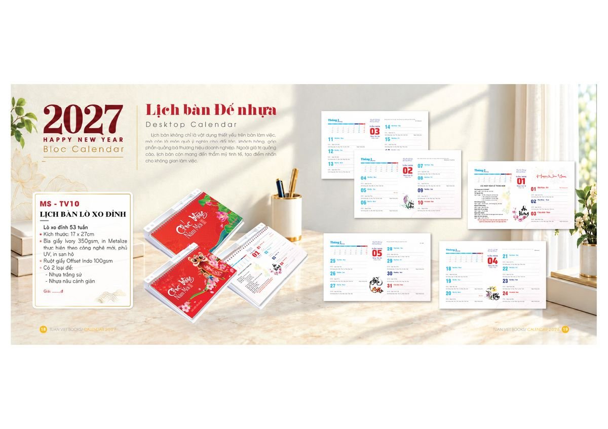 Lịch Bloc Cực Đại 2027 TV08 Cung Cấp Lịch Tết Doanh Nghiệp TP.HCM