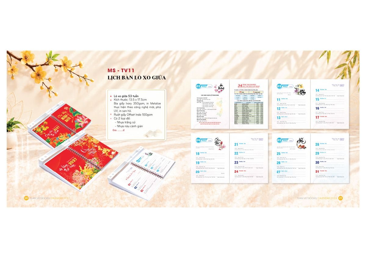 Lịch Bloc Cực Đại 2027 TV09 Cung Cấp Lịch Tết Doanh Nghiệp TP.HCM
