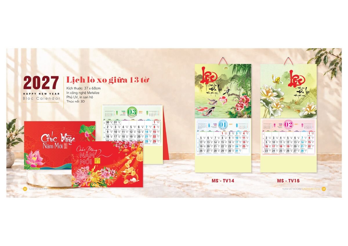 Lịch Bloc Cực Đại 2027 TV10 Cung Cấp Lịch Tết Doanh Nghiệp TP.HCM