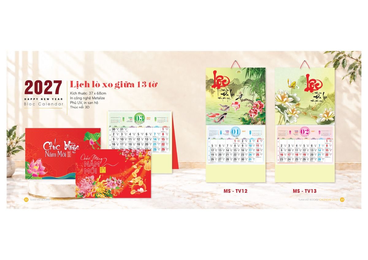 Lịch Bloc Cực Đại 2027 TV12 Cung Cấp Lịch Tết Doanh Nghiệp TP.HCM
