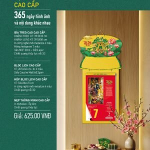 Lịch Bìa Treo 2027 VHVN Mẫu VHVN-04 (54 x 36 cm) Cung Cấp Lịch Tết Doanh Nghiệp TP.HCM
