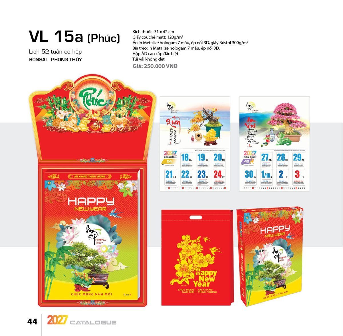 Lịch 52 Tuần 2027 VL Mẫu VL16 (31 x 42 cm) Cung Cấp Lịch Tết Doanh Nghiệp TP.HCM Lịch 52 Tuần 2027 VL Mẫu VL16 (31 x 42 cm) Cung Cấp Lịch Tết Doanh Nghiệp TP.HCM in logo doanh nghiệp quà tặng Tết tại Quà Tặng Miền Nam