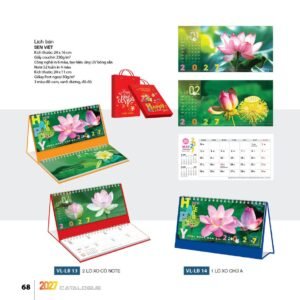 Lịch Bàn Chữ M (Có Note 52 Tuần) 2027 VL Mẫu VLLB13 (24 x 11cm) Cung Cấp Lịch Tết Doanh Nghiệp TP.HCM in logo doanh nghiệp quà tặng Tết tại Quà Tặng Miền Nam