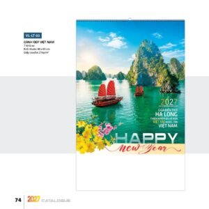Lịch Bloc 2027 VL Mẫu VLLT03 - Cảnh Đẹp Việt Nam (40 x 63cm) Cung Cấp Lịch Tết Doanh Nghiệp TP.HCM in logo doanh nghiệp quà tặng Tết tại Quà Tặng Miền Nam