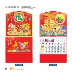 Lịch Treo Tường Lò Xo 2027 VL Mẫu VLLXG01 (37 x 70cm) Cung Cấp Lịch Tết Doanh Nghiệp TP.HCM in logo doanh nghiệp quà tặng Tết tại Quà Tặng Miền Nam
